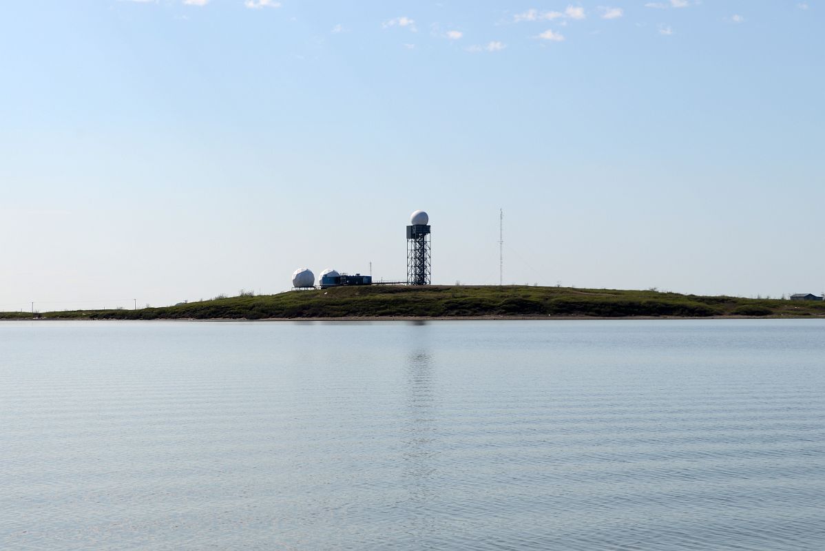29E DEW Line Radar Station From Beluga Whale Watching Boat Tour On Arctic Ocean Tuk Tour In Tuktoyaktuk Northwest Territories